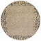 Homeroots 8' Gold Round Animal Print Washable Indoor Outdoor Area Rug 607646 - alternate 4