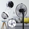 Healsmart 15in Adjustable 12 Levels Speed Pedestal Stand Fan with Remote Control for Indoor, Home,  HIFANXSTAND1601WRC - alternate 5