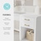 Martha Stewart Hutton Shaker Style Home Office Desk w/2 Side Drawers in White w/Polished Brass Hardware ZG-ZP-11-WH-GLD-MS - alternate 7