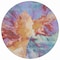 Homeroots 8' Orange Red And Teal Blue Round Abstract Washable Indoor Outdoor Area Rug 615616 - alternate 4
