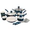 Spice By Tia Mowry Savory Saffron 16 Piece Ceramic Nonstick Cookware Set in Teal 96232.16RR - alternate 1
