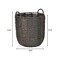 Happimess Laurel 19.49in Bohemian Hand-Woven Abaca Hamper Basket with Handles, Black BSK1003C - alternate 4