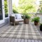 Homeroots 3' X 5' Taupe And Gray Plaid Washable Indoor Outdoor Area Rug 595445 - alternate 5