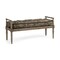 Homeroots 57in Beige And Brown Upholstered Cotton Blend Bench 376192 - alternate 1