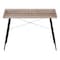 Homeroots 47" Taupe and Black Wood and Metal Parsons Computer Desk 489834 - alternate 1