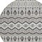 Homeroots 8' Gray Brown And Ivory Round Moroccan Washable Indoor Outdoor Area Rug 594330 - alternate 5
