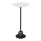 Homeroots 25" White And Black Marble And Aluminum Round Pedestal End Table 556528 - alternate 5