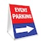 Signmission Event Parking With Arrow, 24 Inch x 18 Inch A-frame Yard Sign, Plastic Sign SBC-1824-Event Parking With Arrow - alternate 1