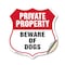 Signmission Private Property Shield Sign Beware Of D, 12 Inch X 12 Inch, Vinyl Decal SHI-D-12-440 - alternate 1