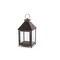 Homeroots Set of Two Black Geometric Iron And Glass Floor Lantern Candle Holders, 2PK 517596 - alternate 6