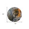Homeroots 8' Round Orange Round Abstract Washable Non Skid Indoor Outdoor Area Rug 559465 - alternate 4