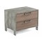 Homeroots 20" Brown And Gray Solid and Manufactured Wood Two Drawer Nightstand 491580 - alternate 4