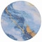 Homeroots 8' Blue And Gold Round Abstract Washable Indoor Outdoor Area Rug 611334 - alternate 6