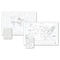 National Geographic World and United States Coloring, Map Pack Bundle, 36'' x 24'' RE01021221B - alternate 1