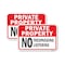 Signmission Private Property No Trespassing No Loitering, 12'' X 18'' 2 Signs, Heavy Gauge Aluminum, 2PK A-1218-2PACK-24831 - alternate 1