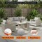 Leisuremod Arvin 4-Pc Aluminum Patio Set, Sintered Stone Table, Rust-Resistant, 4PK AOCS48-83-33GR - alternate 5