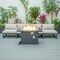 Leisuremod Chelsea 5-Pc Aluminum Sectional & Fire Pit Set, Weather-Resistant, 6-Person CSFBL-4BG - alternate 5