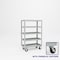 Pucel Expanded Metal Stock Cart, Five Shelf, 36 in W x 18 in D x 56 in H, Light Blue X-1836-P - alternate 1