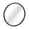 Homeroots 20" Black Metal Round Accent Mirror 611863 - alternate 6