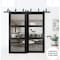 Sartodoors Sliding Closet Barn Bypass Doors, Lucia 2555 Matte Black with Clear Glass, Sturdy 6.6ft Rails Hard LUCIA2555BBB-BLK-8496 - alternate 4