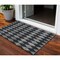 Homeroots 3' X 5' Charcoal Geometric Washable Indoor Outdoor Area Rug 577031 - alternate 1