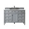 James Martin Vanities Brittany 48in Single Vanity, Urban Gray w/ 3 CM Eternal Jasmine Pearl Silestone Top 650-V48-UGR-FEJP - alternate 1