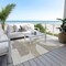 Homeroots 8' X 10' Khaki And Silver Geometric Washable Indoor Outdoor Area Rug 617923 - alternate 6
