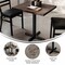 Flash Furniture Bennett 24 in x 30 in Solid Wood Indoor Tabletop in Dark Brown with 22 in x 22 in Dining Height GSF-REC2430-DKBRN-T2222-GG - alternate 4