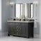 James Martin Vanities Brookfield 60" Double Vanity, Black Onyx, w/ 3 CM Siberian Silestone Top 547-V60D-BKO-3SFR - alternate 5