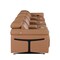 Homeroots 166" Chestnut Top Grain Leather Reclining Metal USB Sofa 720375 - alternate 3
