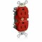 Leviton Straight Blade Receptacle, 5-15R, 15 A, 125V AC, Flush Mount, Self-Grounded M5262-SR - alternate 1