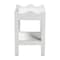 Bali & Pari Sebastian Grasscloth Scalloped End Table, White 266-14549-ZORO - alternate 5