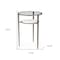 Homeroots 23" Bronze And Clear Glass And Metal Round End Table With Shelf 393196 - alternate 3