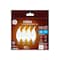 Current LED Chandelier Light Bulbs, Candle Shape, Soft White, 500 Lumens, 5.5-Watts, 4PK 36986 - alternate 3