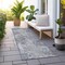 Homeroots 8' Runner Gray Abstract Washable Non Skid Indoor Outdoor Runner Rug 564261 - alternate 7