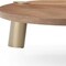 Homeroots 55" Brown and Gold Wood And Stainless Steel Round Coffee Table 372179 - alternate 4