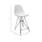 Leisuremod Cresco Acrylic Barstool - Modern ABS Plastic Counter Stool with Steel Legs & Footrest CRBL-30WG - alternate 5