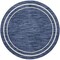 Homeroots 6' Navy Blue And Ivory Round Indoor Outdoor Area Rug 545976 - alternate 4