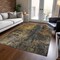 Homeroots 8' X 10' Gray Brown And Gold Abstract Washable Indoor Outdoor Area Rug 606065 - alternate 4