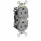 Leviton Straight Blade Receptacle, 5-20R, 20 A, 125V AC, Flush Mount, Self-Grounded M5362-GYS - alternate 1