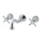 Kingston Brass Two-Handle Wall Mount Tub Faucet, Polished Chrome KS3021BEX - alternate 1