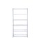 Homeroots White And Silver Metal and Glass Five Tier Ladder Bookcase 286630 - alternate 3