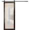 Sartodoors Sturdy Barn Door Frosted Tempered Glass Planum 2113 Black 24x96 Solid Core Modern Interior PLANUM2113BD-B-CA-24 x 96 - alternate 1
