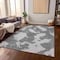 Homeroots 9' X 12' Gray And Ivory Abstract Washable Indoor Outdoor Area Rug 614543 - alternate 6