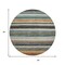 Homeroots 8' Beige Gold And Brown Round Striped Washable Indoor Outdoor Area Rug 618252 - alternate 5