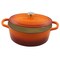 Crock-Pot Crock Pot Artisan 7 Quart Enameled Cast Iron Oval Dutch Oven in Sunset Orange 109474.02 - alternate 2