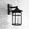 Jonathan Y Campo 7.75" Outdoor Wall Lantern Crackled Glass/Metal Integrated LED Wall Sconce, Black JYL7449A - alternate 4