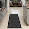 Homeroots 6' Charcoal And Black Trellis Indoor Outdoor Runner Rug 545223 - alternate 3