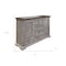 Homeroots 69" Gray Solid Wood Six Drawer Triple Dresser 524547 - alternate 2