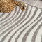 Jonathan Y Maribo High-Low Abstract Groovy Striped Gray/Ivory 6 ft Round Indoor/Outdoor Area Rug SCN103B-6R - alternate 2